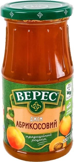 Джем абрикосовий Верес с/б 550г